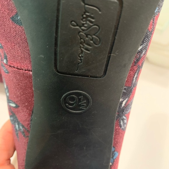 Libby Edelman velvet chunky heel 9.5 - Picture 7 of 7